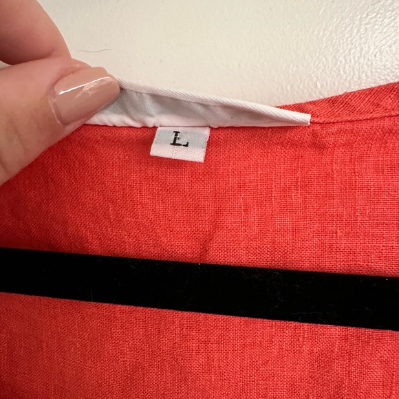 Linen top in salmon / Bryn Walker - Picture 3 of 4